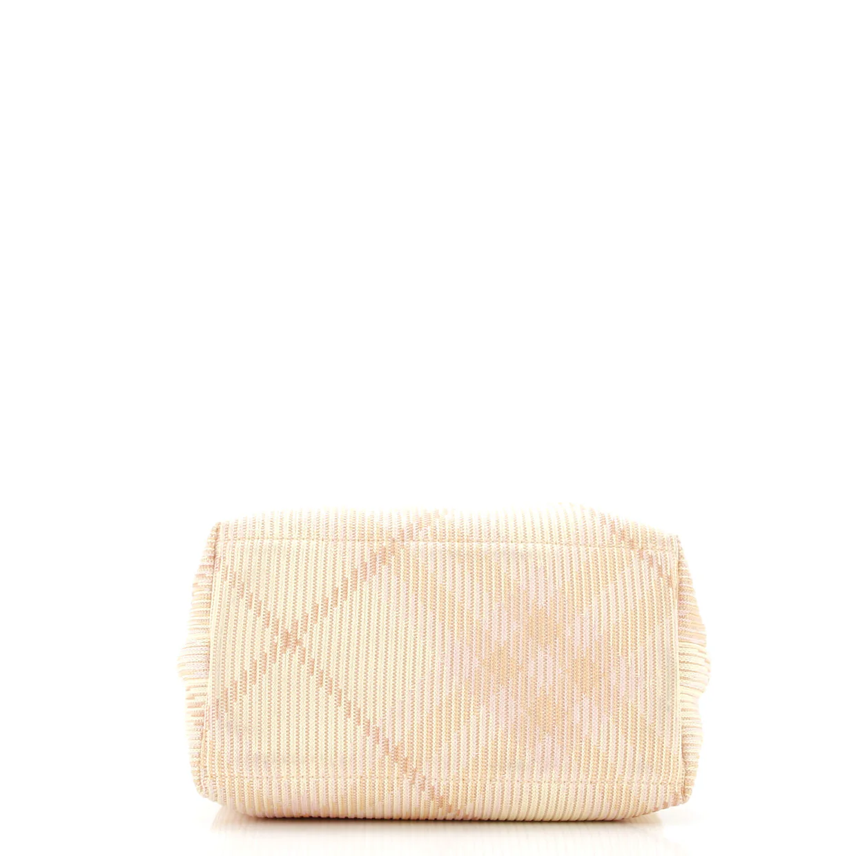 Peg Handle Bag Knit Check Fabric Medium - Deep Luxury
