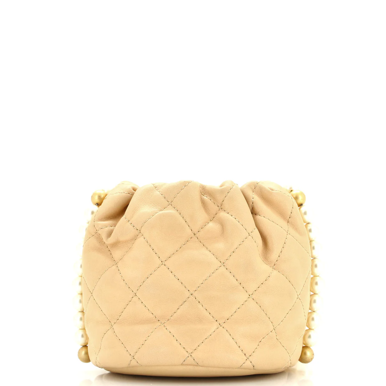 About Pearls Bucket Bag Quilted Calfskin Mini - Deep Luxury