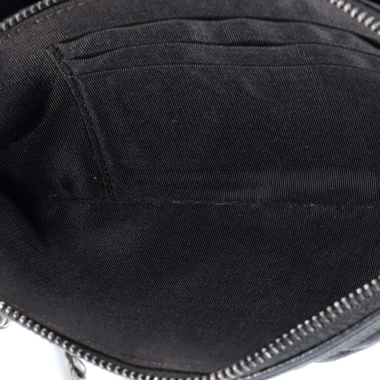 Boy Double Zip Clutch with Chain Quilted Caviar - Deep Luxury