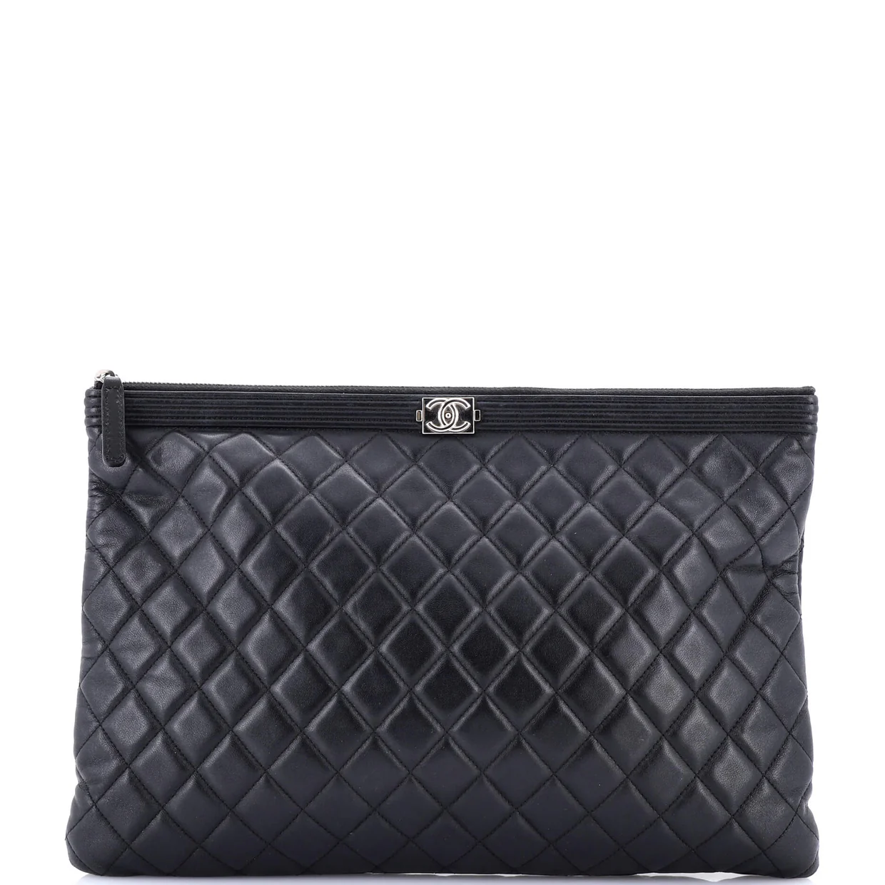 Boy O Case Clutch Quilted Lambskin Large - Deep Luxury