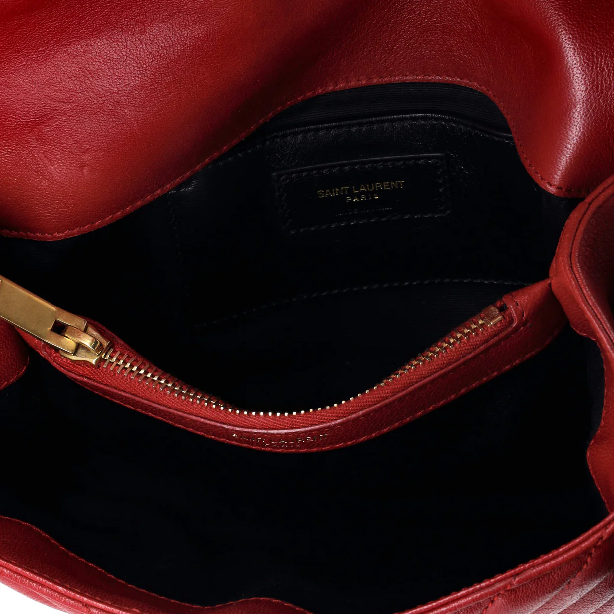 Classic Monogram Envelope Satchel Matelasse Chevron Leather Small - Deep Luxury