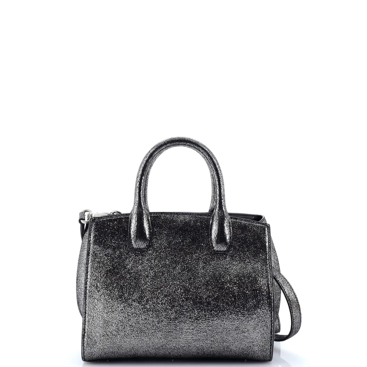 Studio Box Satchel Glitter Leather Small - Deep Luxury
