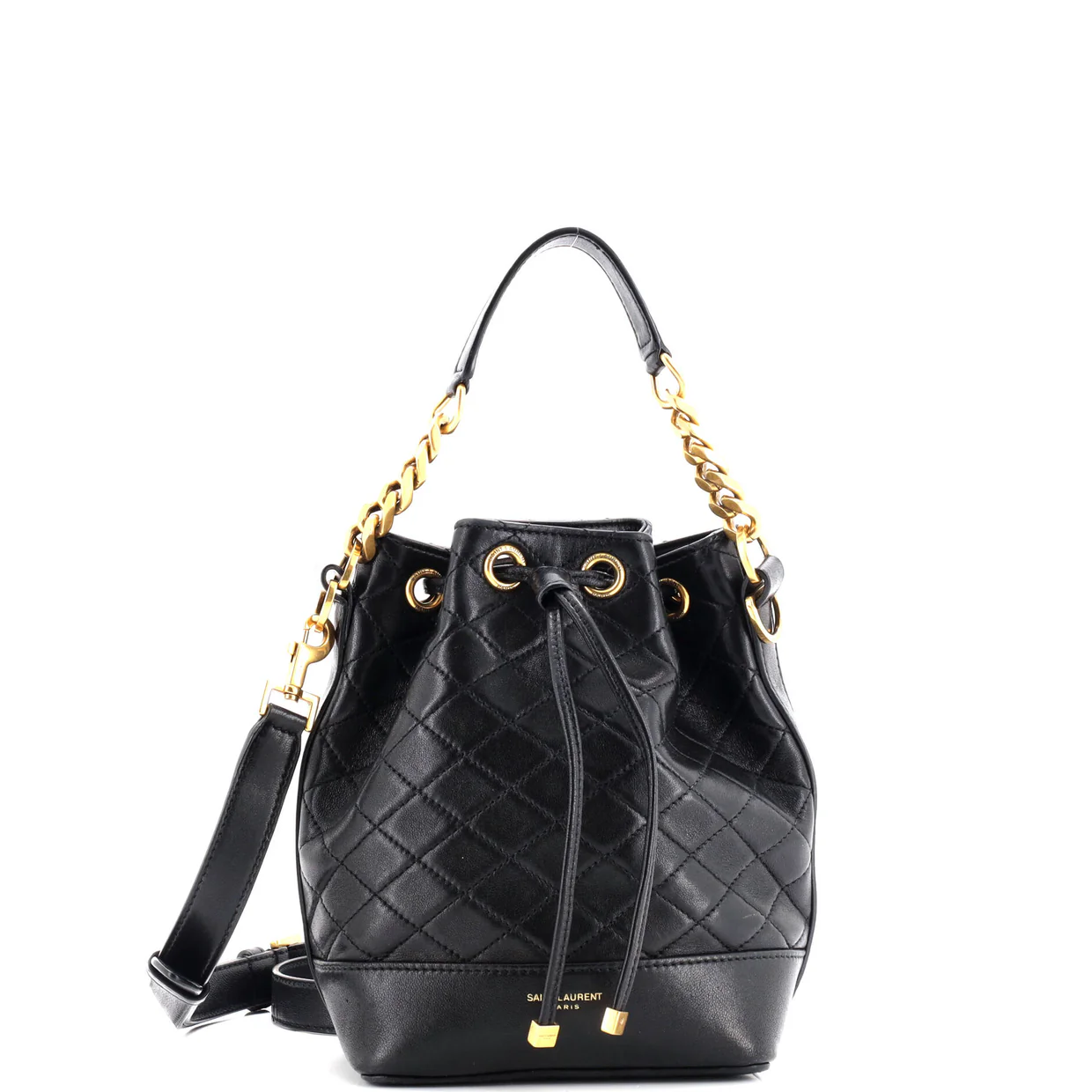 Emmanuelle Bucket Bag Quilted Leather Small - Deep Luxury