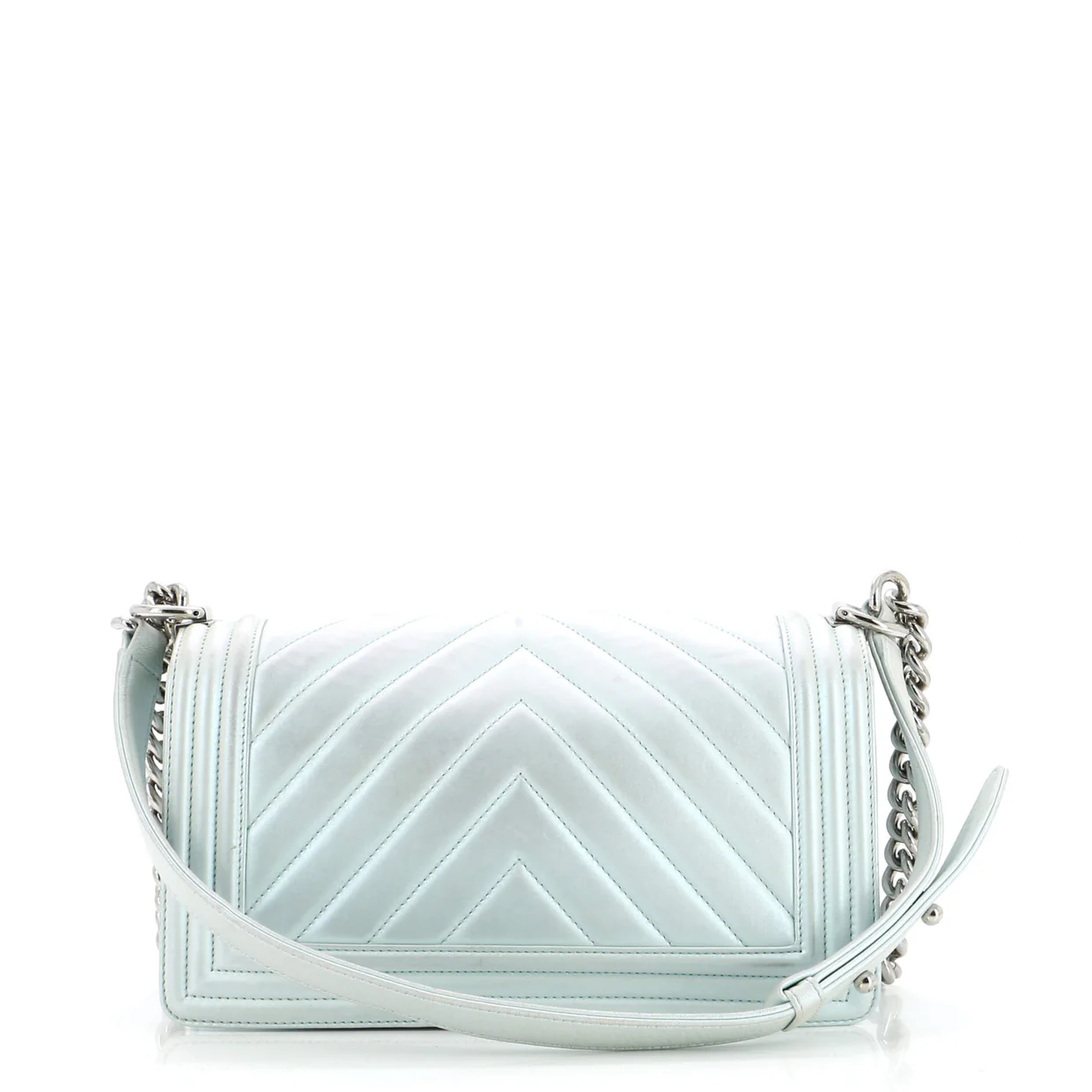 Boy Flap Bag Iridescent Chevron Lambskin Old Medium - Deep Luxury