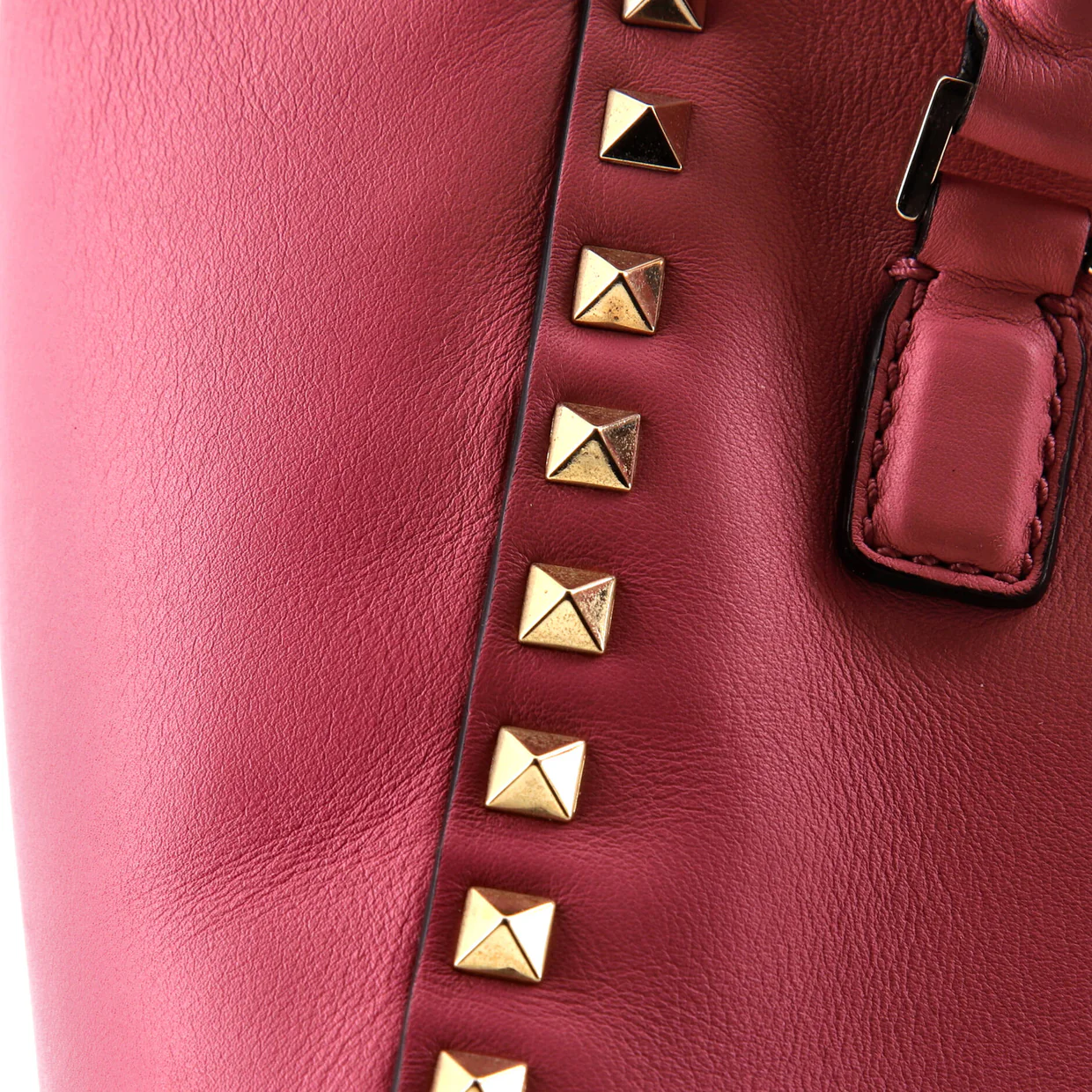 Rockstud Tote Rigid Leather Mini - Deep Luxury