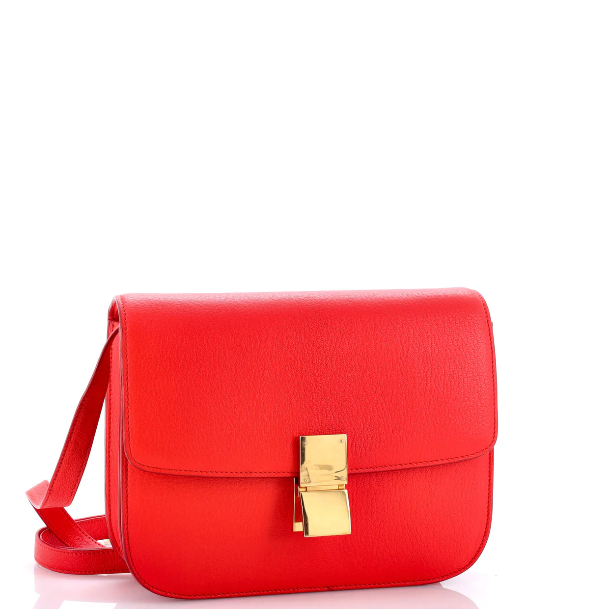 Classic Box Bag Grainy Leather Medium - Deep Luxury