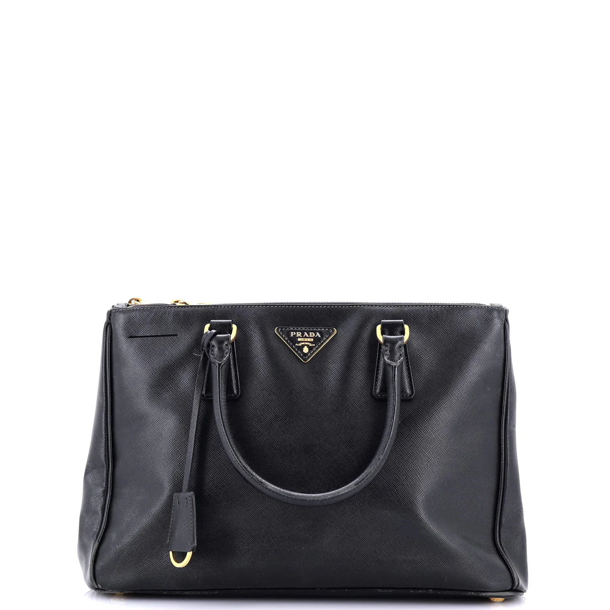 Double Zip Lux Tote Saffiano Leather Medium - Deep Luxury