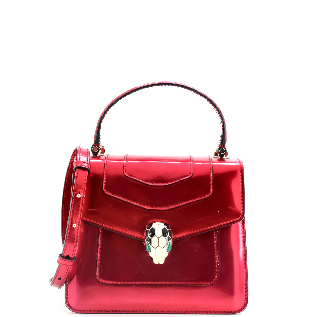 Serpenti Forever Top Handle Bag Leather Small - Deep Luxury