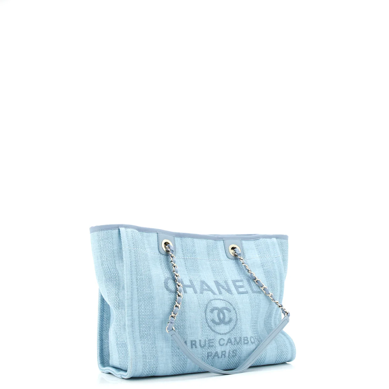 Deauville Tote Striped Raffia Small - Deep Luxury