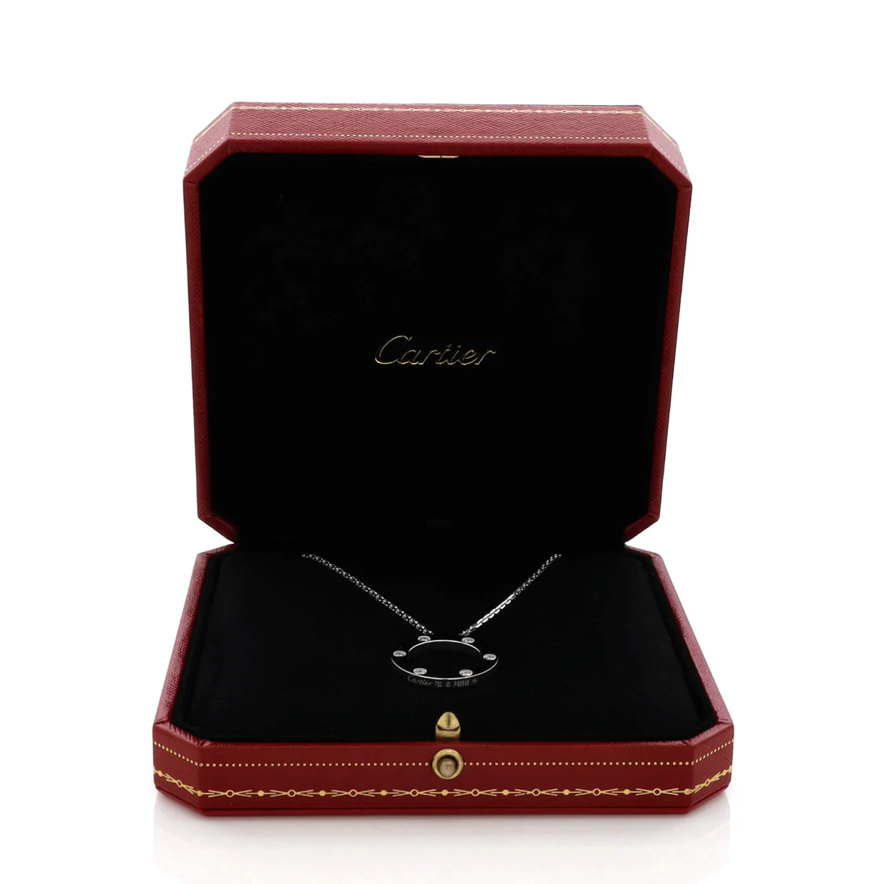 6 Diamonds Love Pendant Necklace 18K White Gold and Diamonds - Deep Luxury