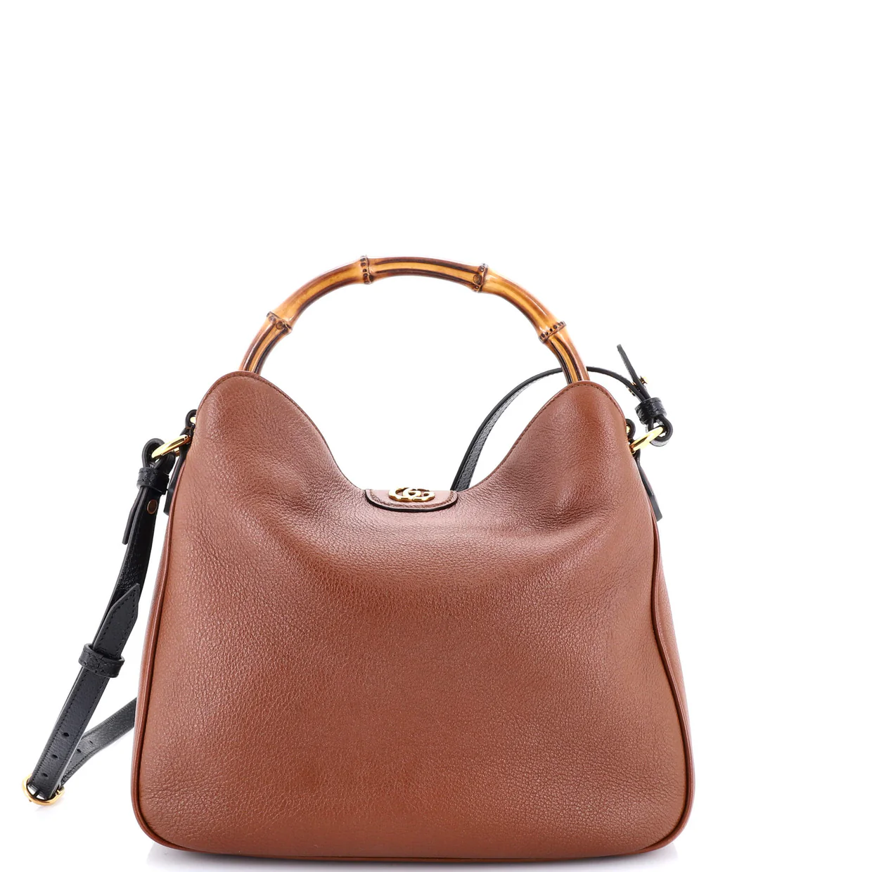 Diana NM Bamboo Shoulder Bag Leather Medium - Deep Luxury