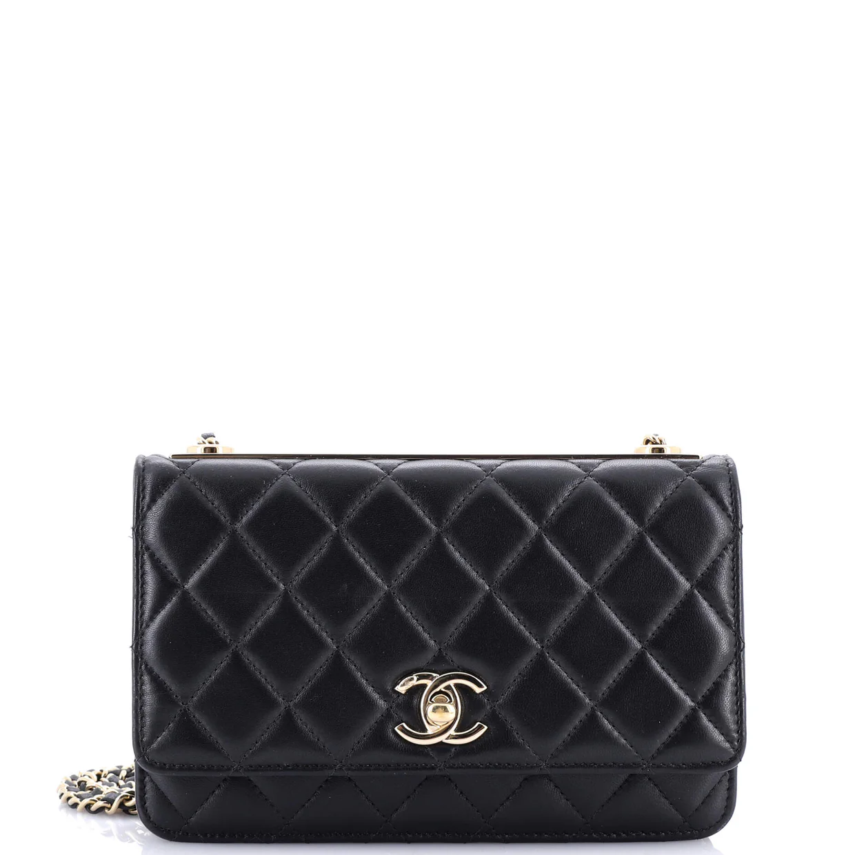 Trendy CC Wallet on Chain NM Quilted Lambskin - Deep Luxury