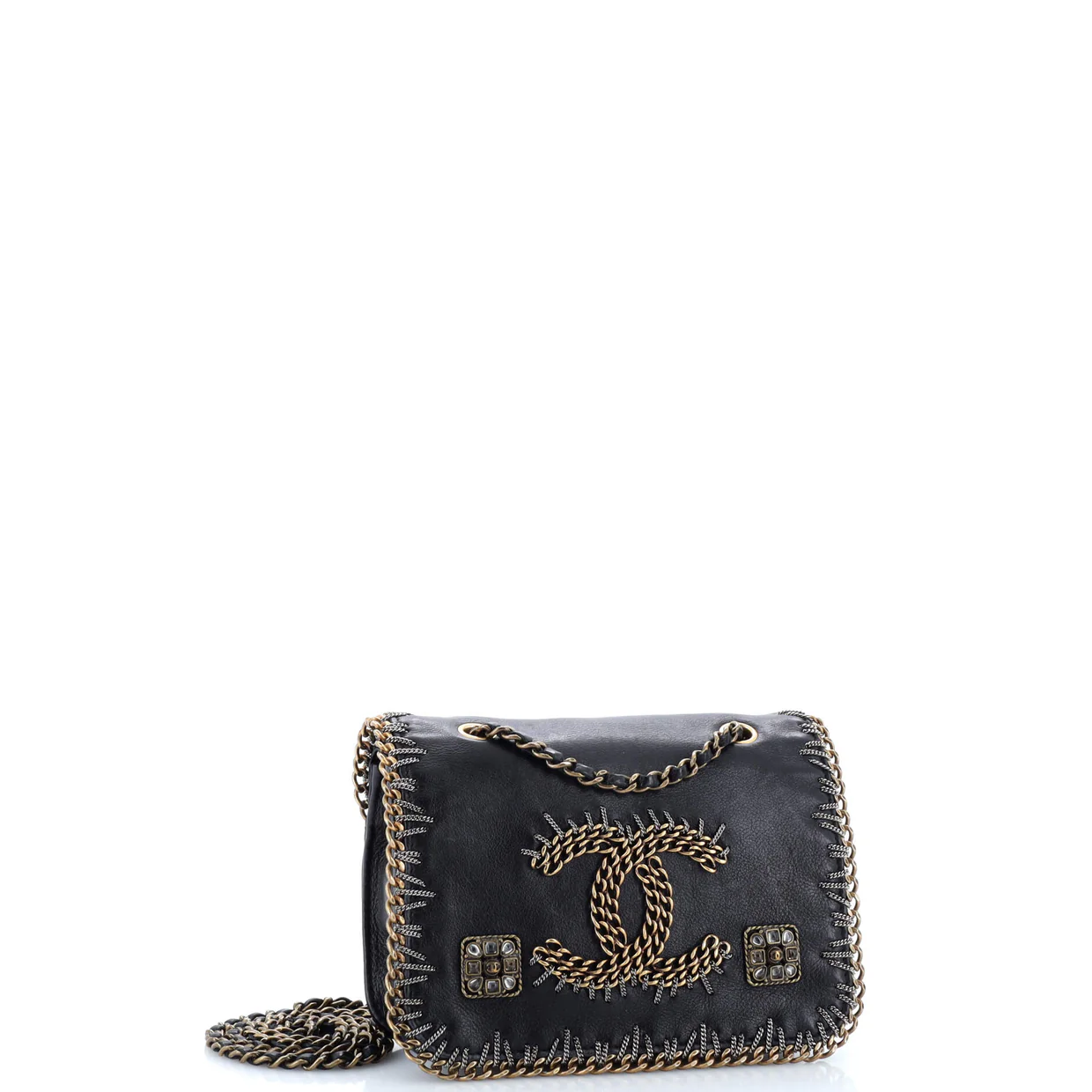 Paris-Byzance CC Flap Bag Embroidered Leather Mini - Deep Luxury