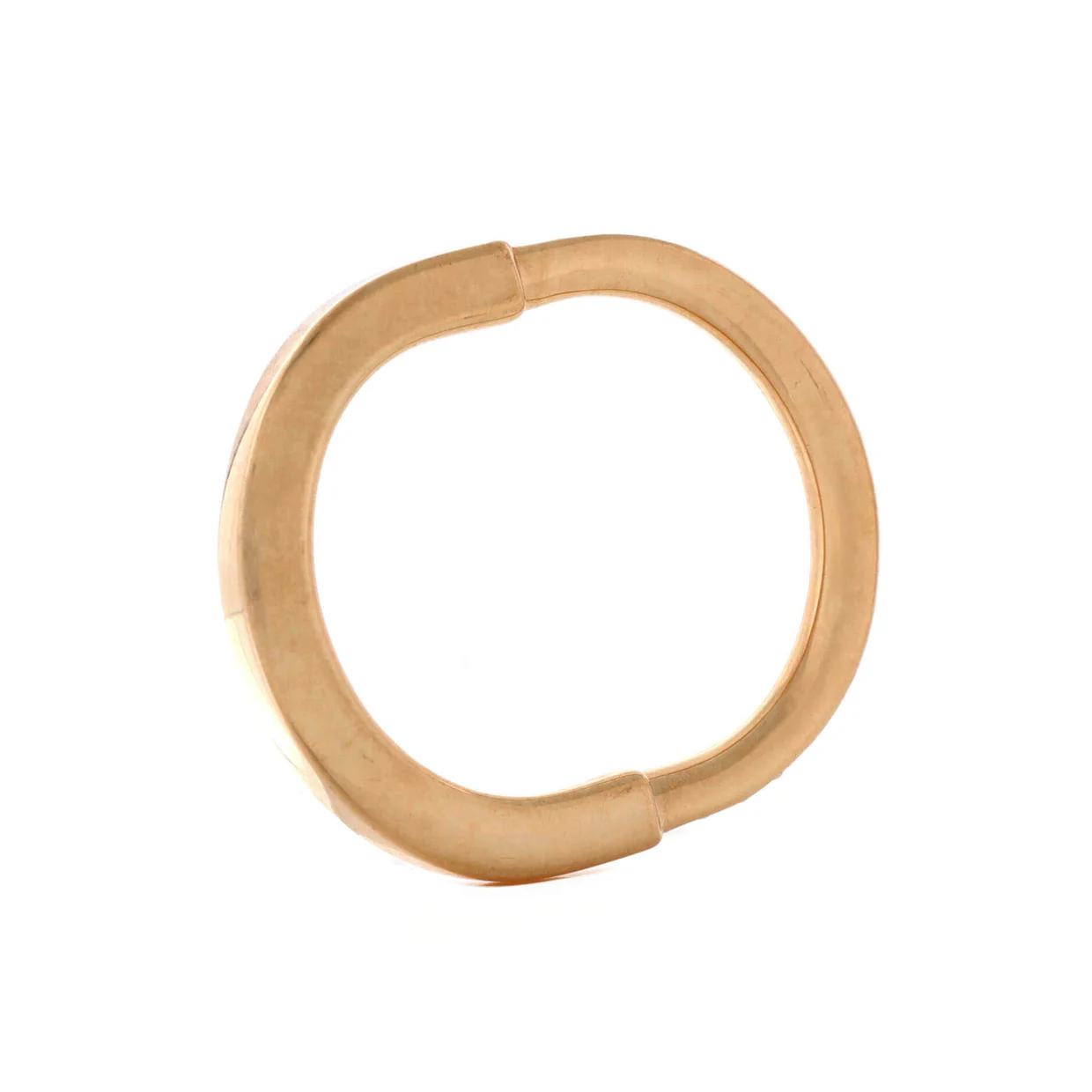 Lock Ring 18K Rose Gold with Pave Diamonds - Deep Luxury