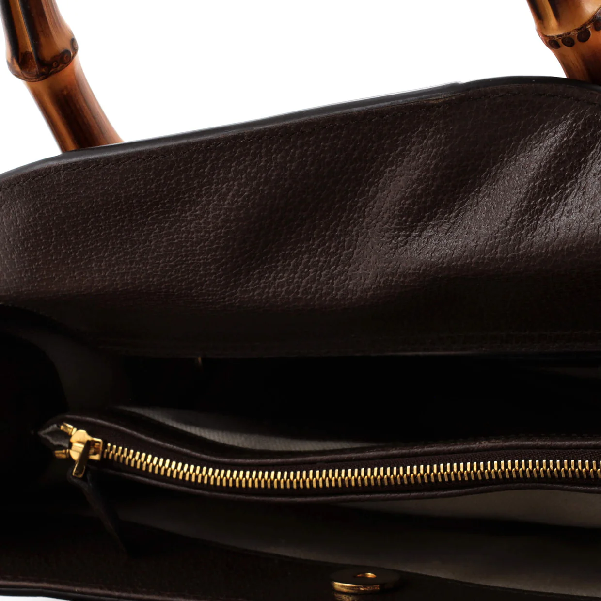 Diana NM Bamboo Handle Tote Printed GG Coated Canvas and Studded Leather Medium - Deep Luxury