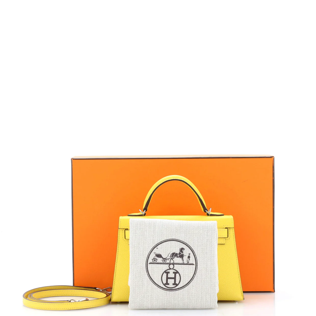 Kelly Mini II Bag Jaune De Naples Epsom with Palladium Hardware 20 - Deep Luxury