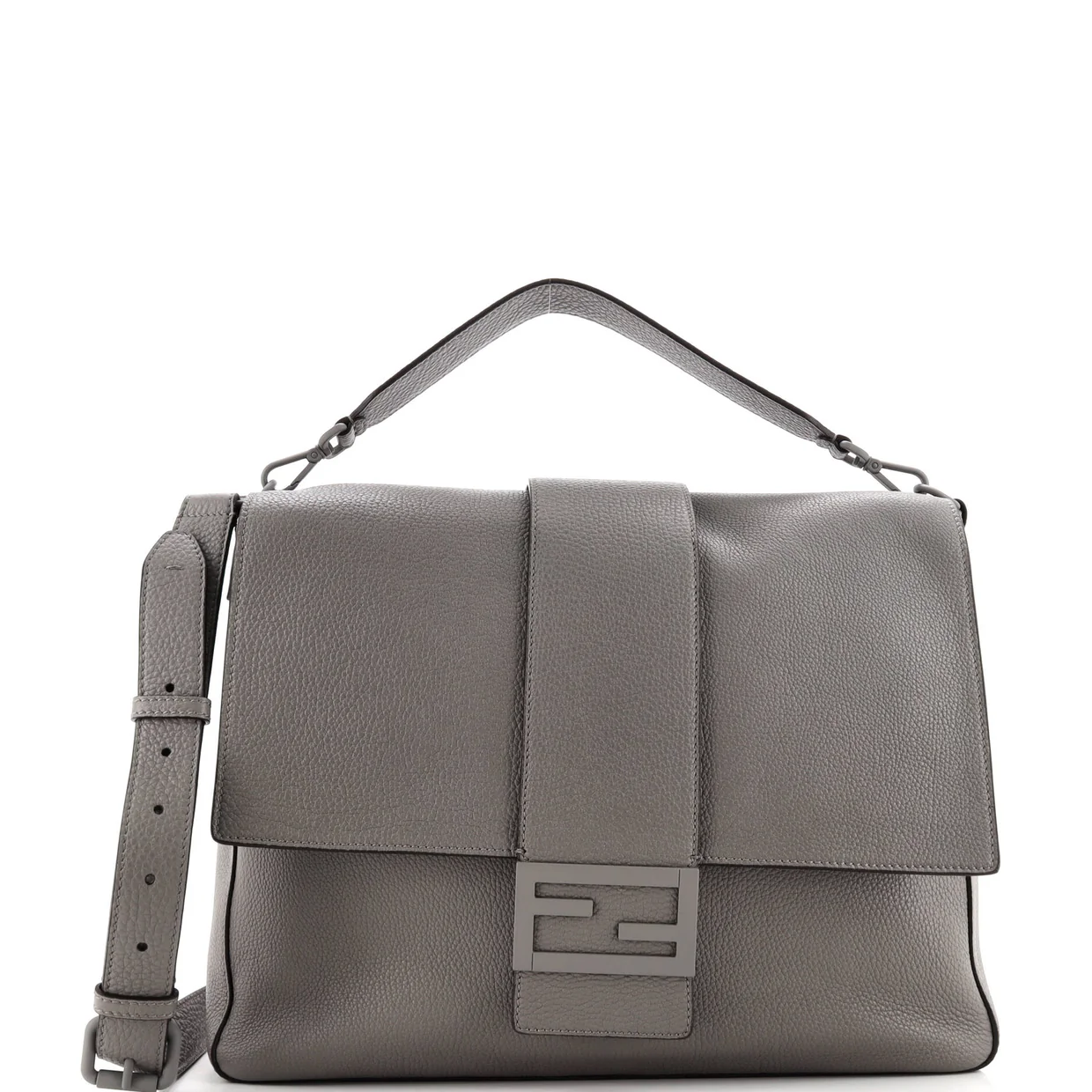 Baguette Flap Messenger Bag Leather Large - Deep Luxury