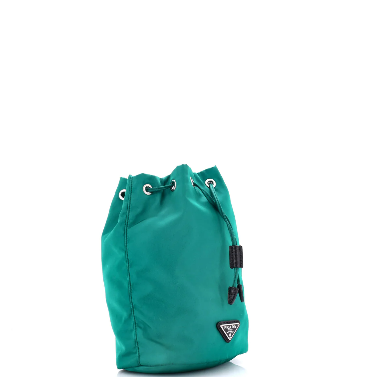 Drawstring Wristlet Bucket Bag Tessuto Small - Deep Luxury