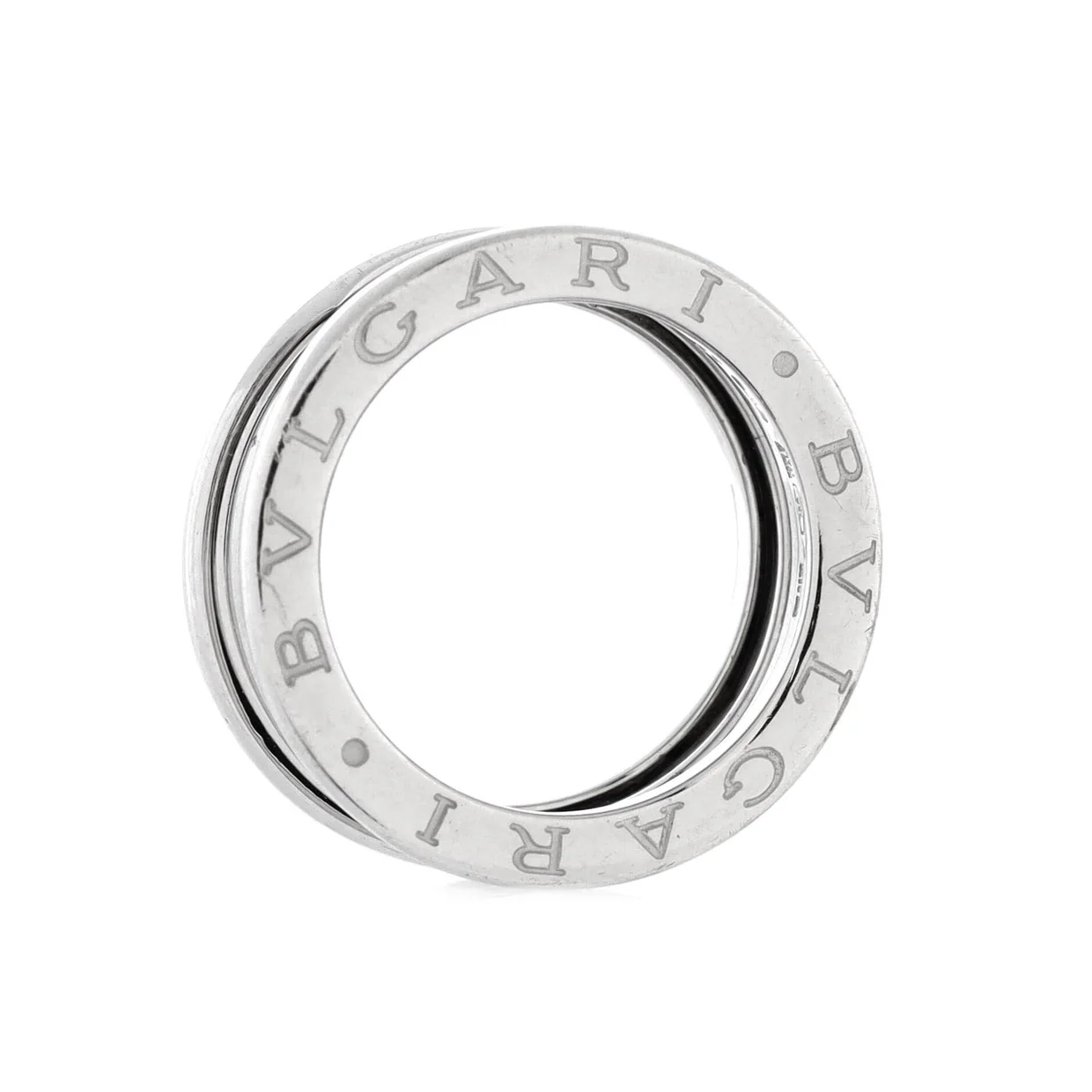 B.Zero1 Three Band Ring 18K White Gold - Deep Luxury