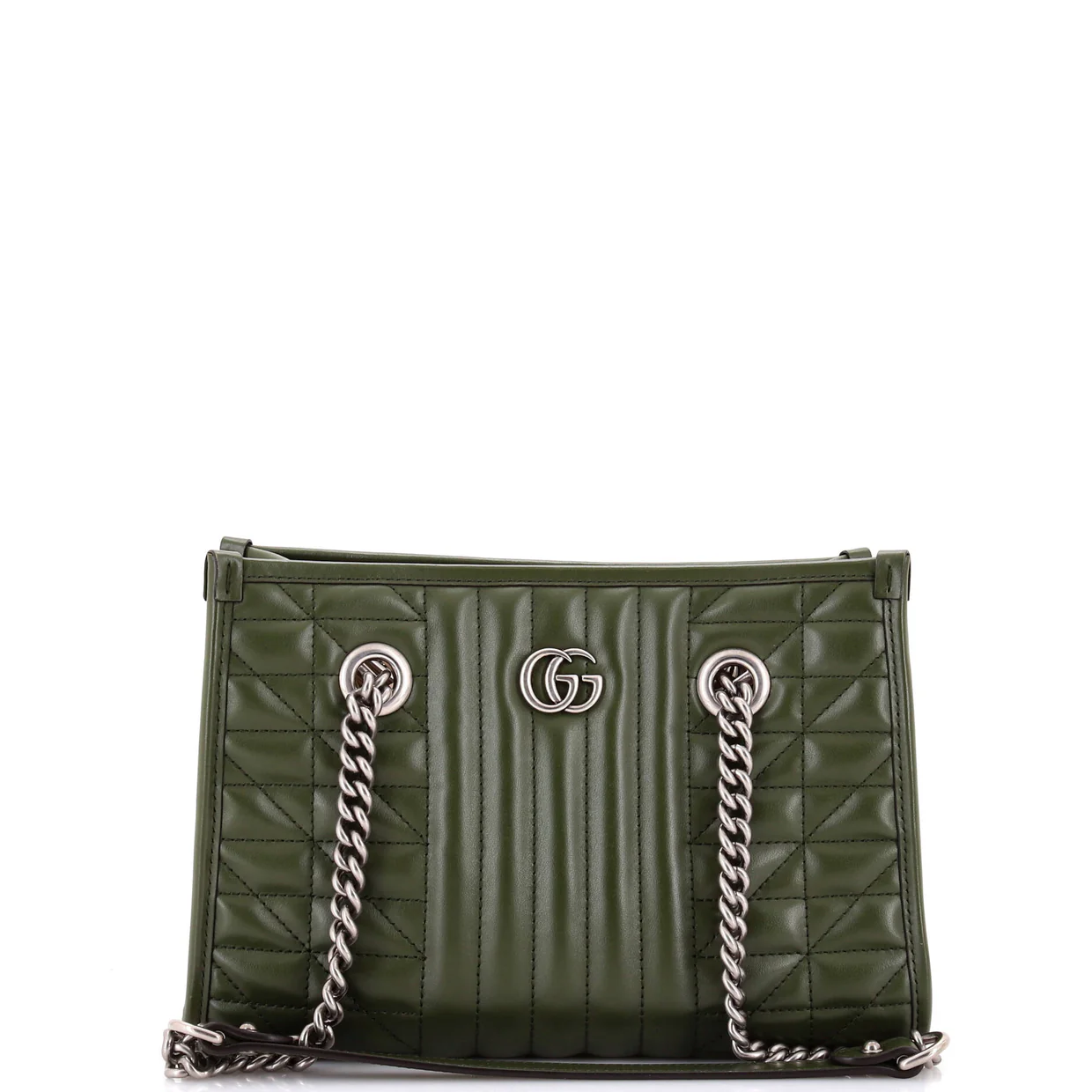 GG Marmont Aria Chain Shopping Tote Mixed Matelasse Leather Small - Deep Luxury