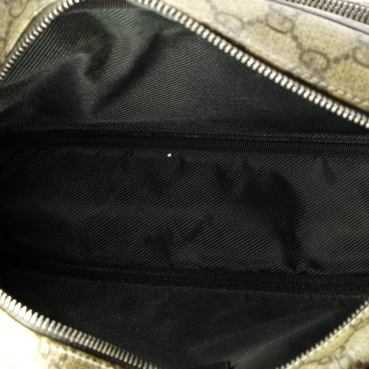 Front Zip Camera Bag GG Coated Canvas with Leather Medium - Deep Luxury