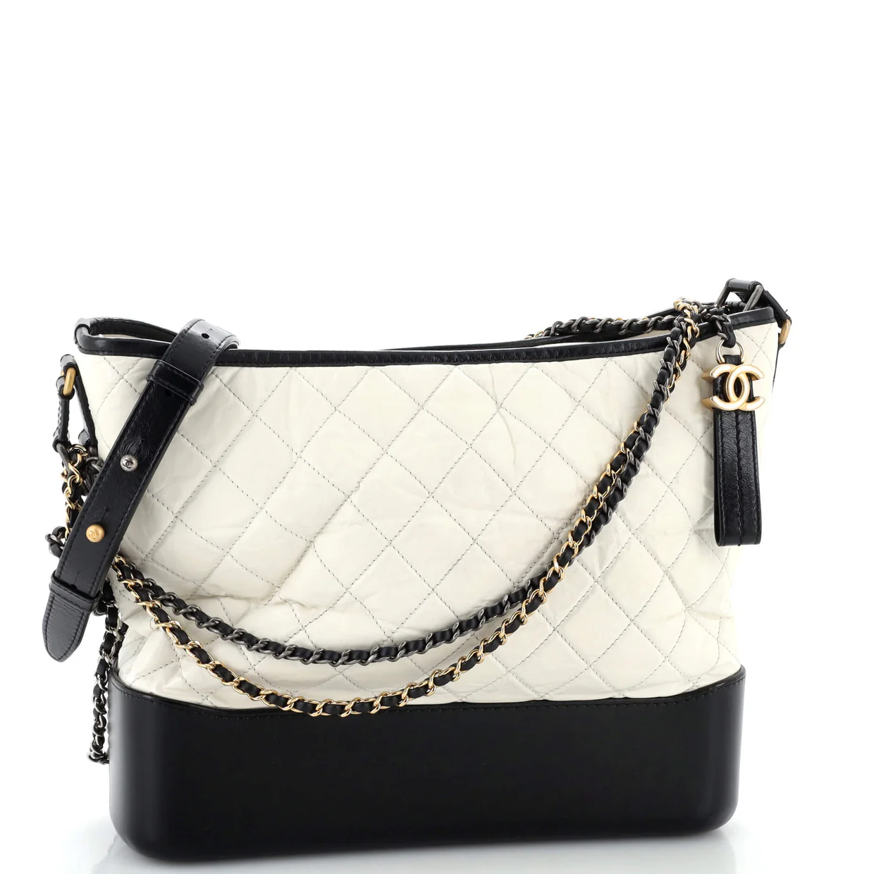 Gabrielle Hobo Quilted Aged Calfskin Large - Deep Luxury