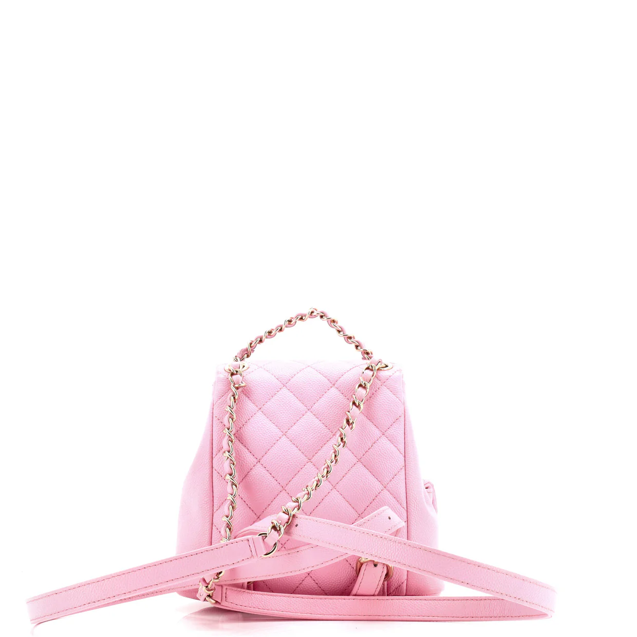 Duma Pockets Drawstring Backpack Quilted Caviar Small - Deep Luxury