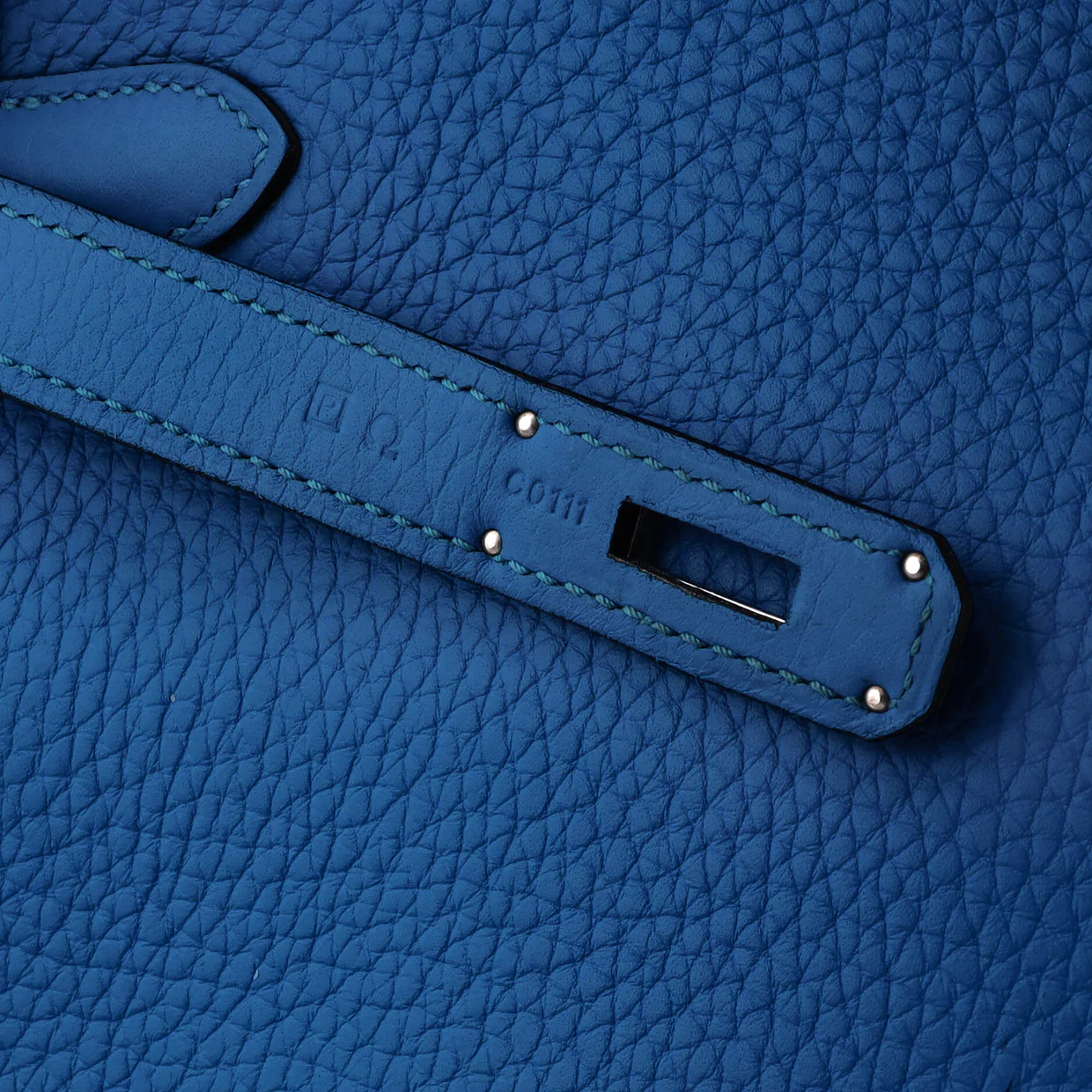 Kelly Handbag Bleu Hydra Clemence with Palladium Hardware 35 - Deep Luxury