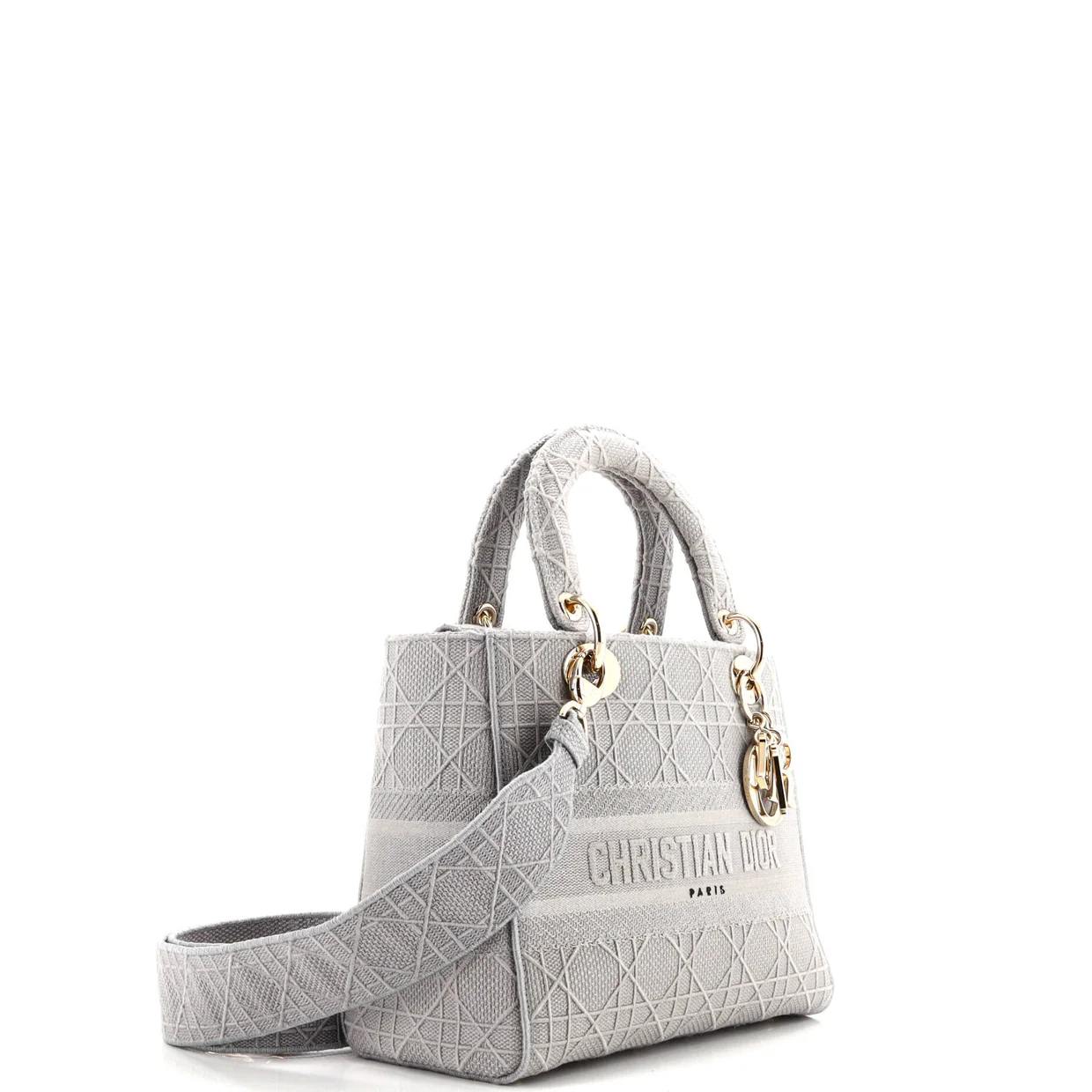 Lady D-Lite Bag Cannage Embroidered Canvas Medium - Deep Luxury