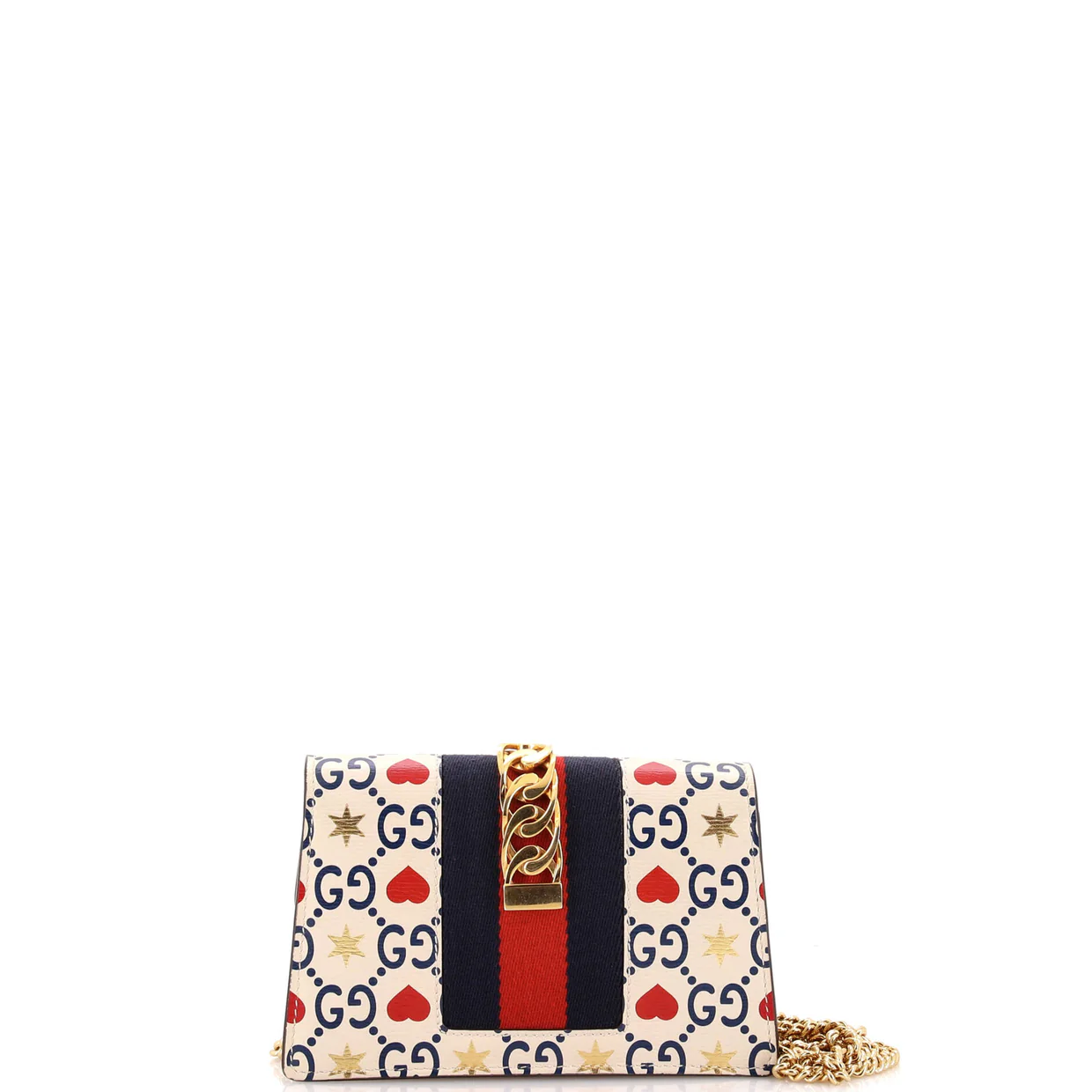 Sylvie Chain Shoulder Bag Printed Leather Super Mini - Deep Luxury