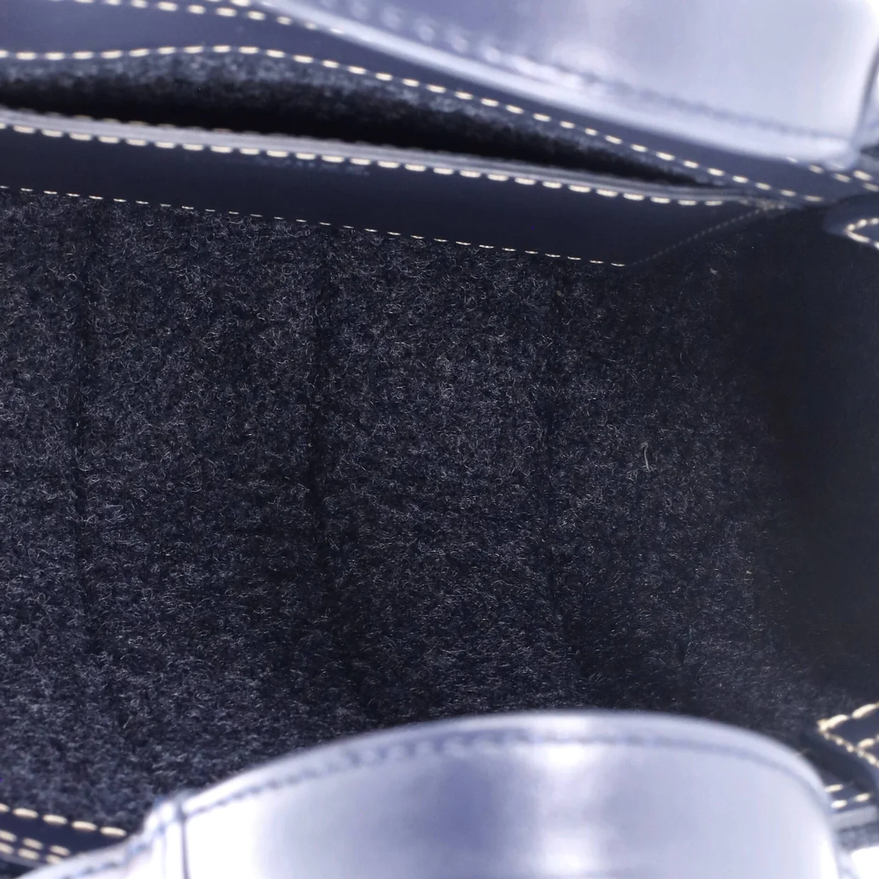 Woody Tote Recycled Felt with Leather and Canvas Mini - Deep Luxury