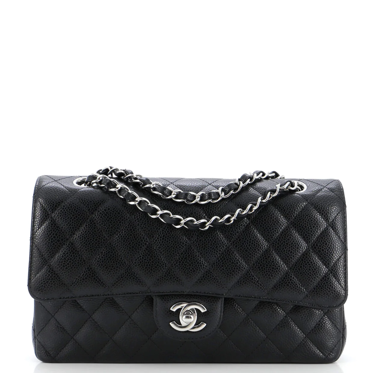 Classic Double Flap Bag Quilted Caviar Medium - Deep Luxury