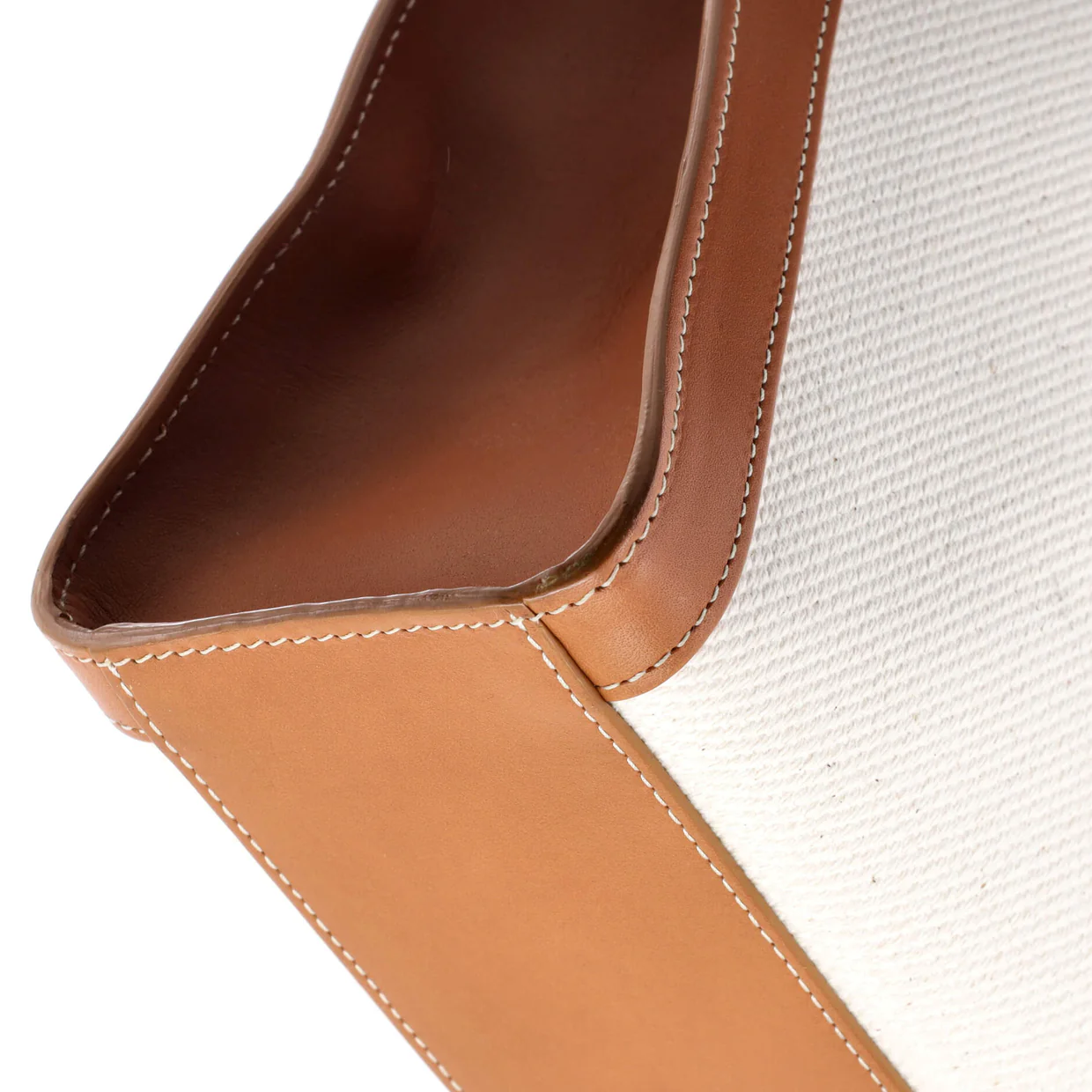 Vertical Cabas Tote Canvas with Leather Large - Deep Luxury