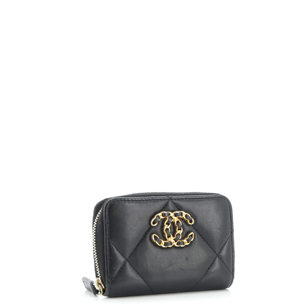 19 Zip Coin Purse Quilted Leather - Deep Luxury