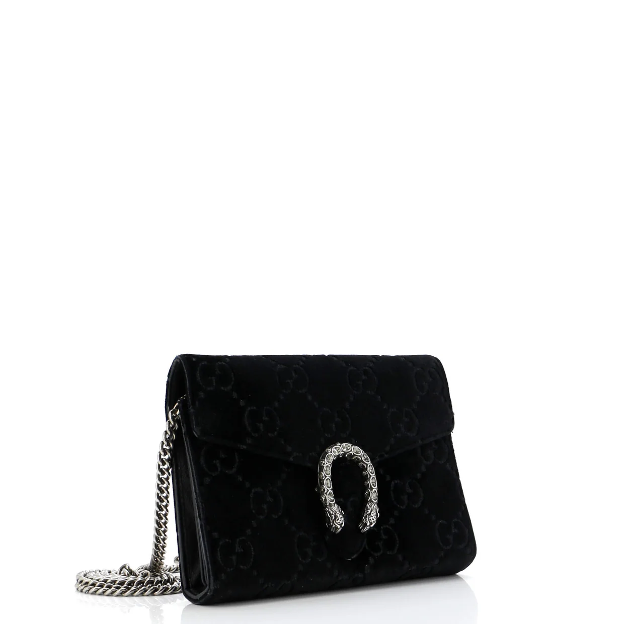 Dionysus Chain Wallet GG Velvet Small - Deep Luxury