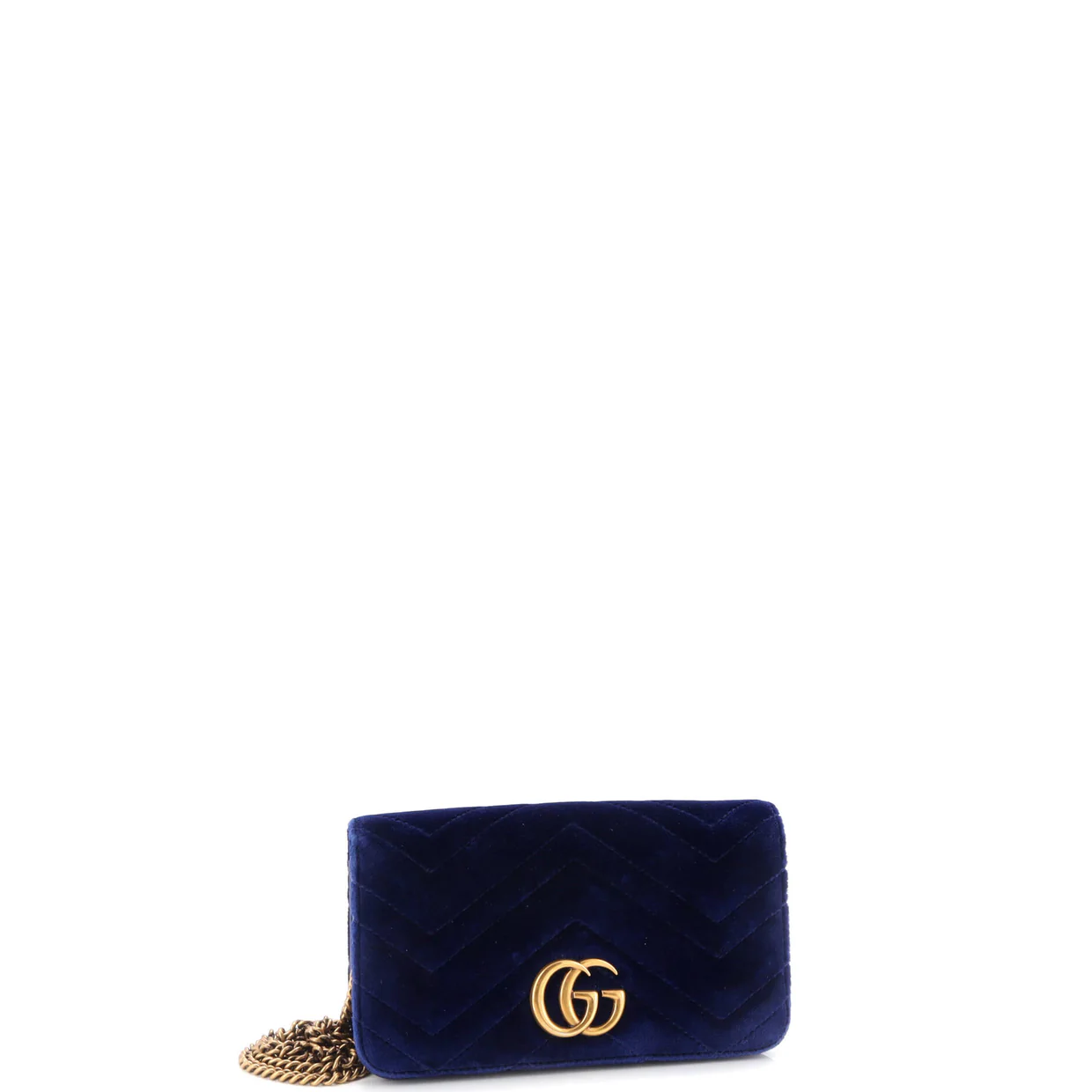 GG Marmont Chain Flap Bag Matelasse Velvet Mini - Deep Luxury