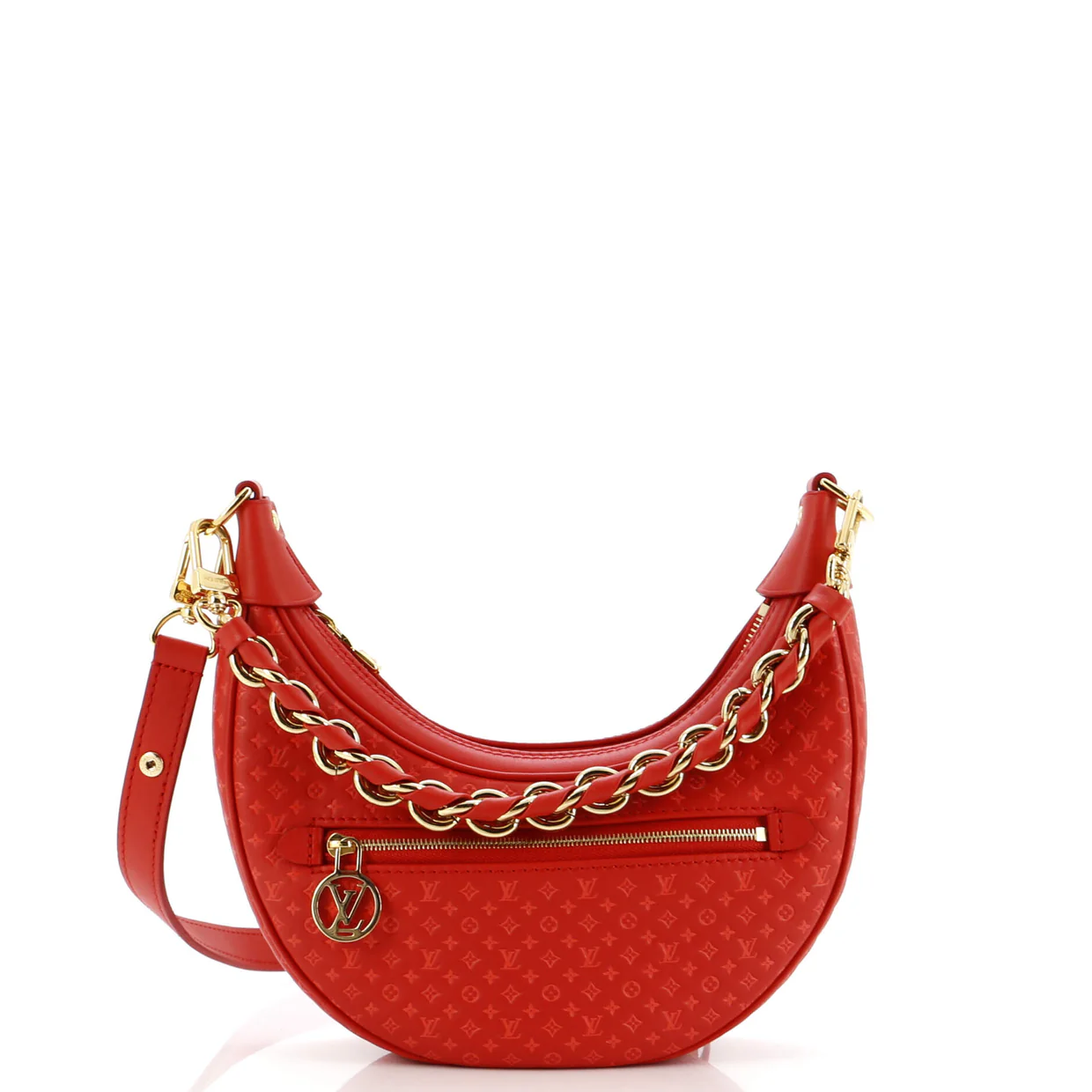 Loop Handbag Nanogram Embossed Leather - Deep Luxury