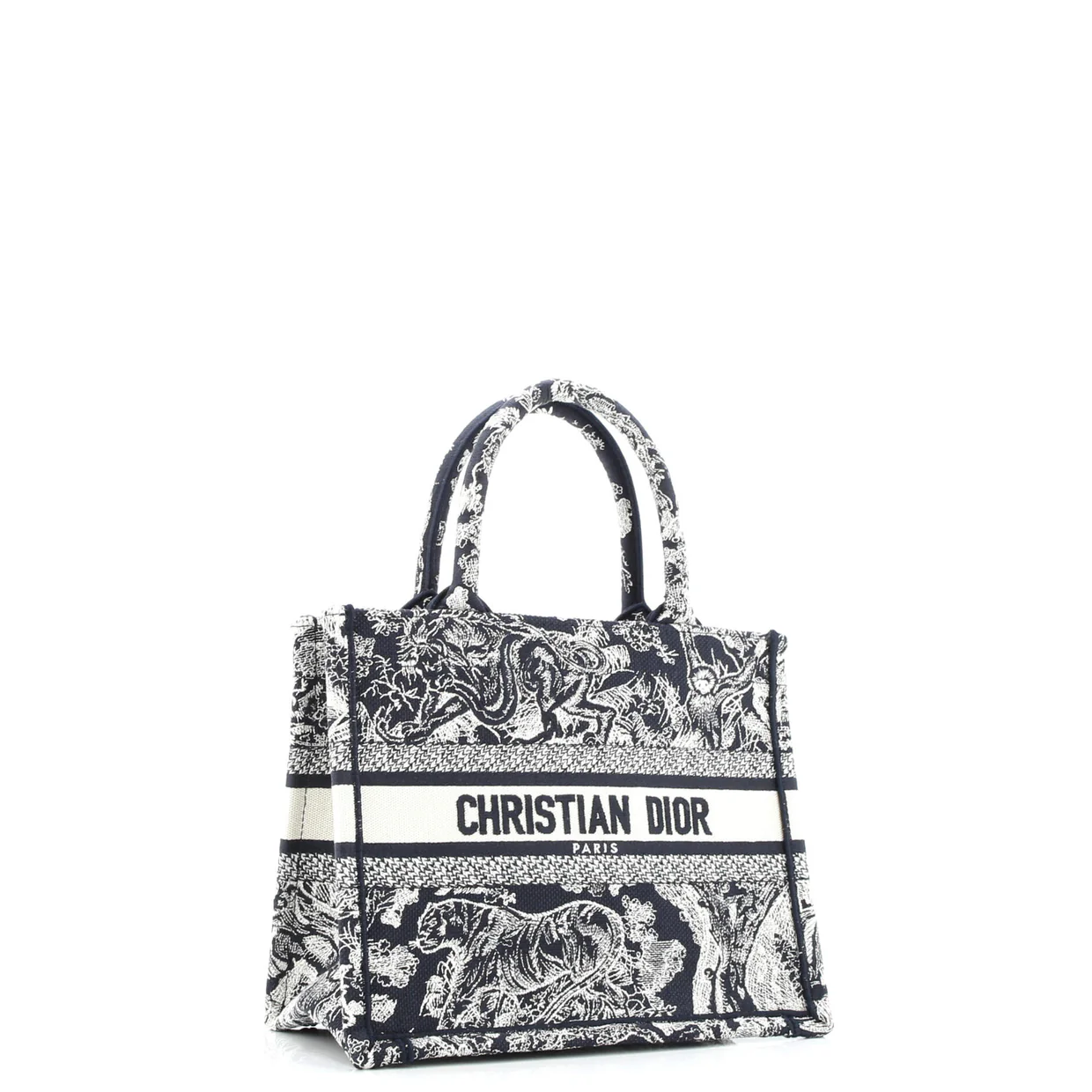 Book Tote Embroidered Canvas Small - Deep Luxury