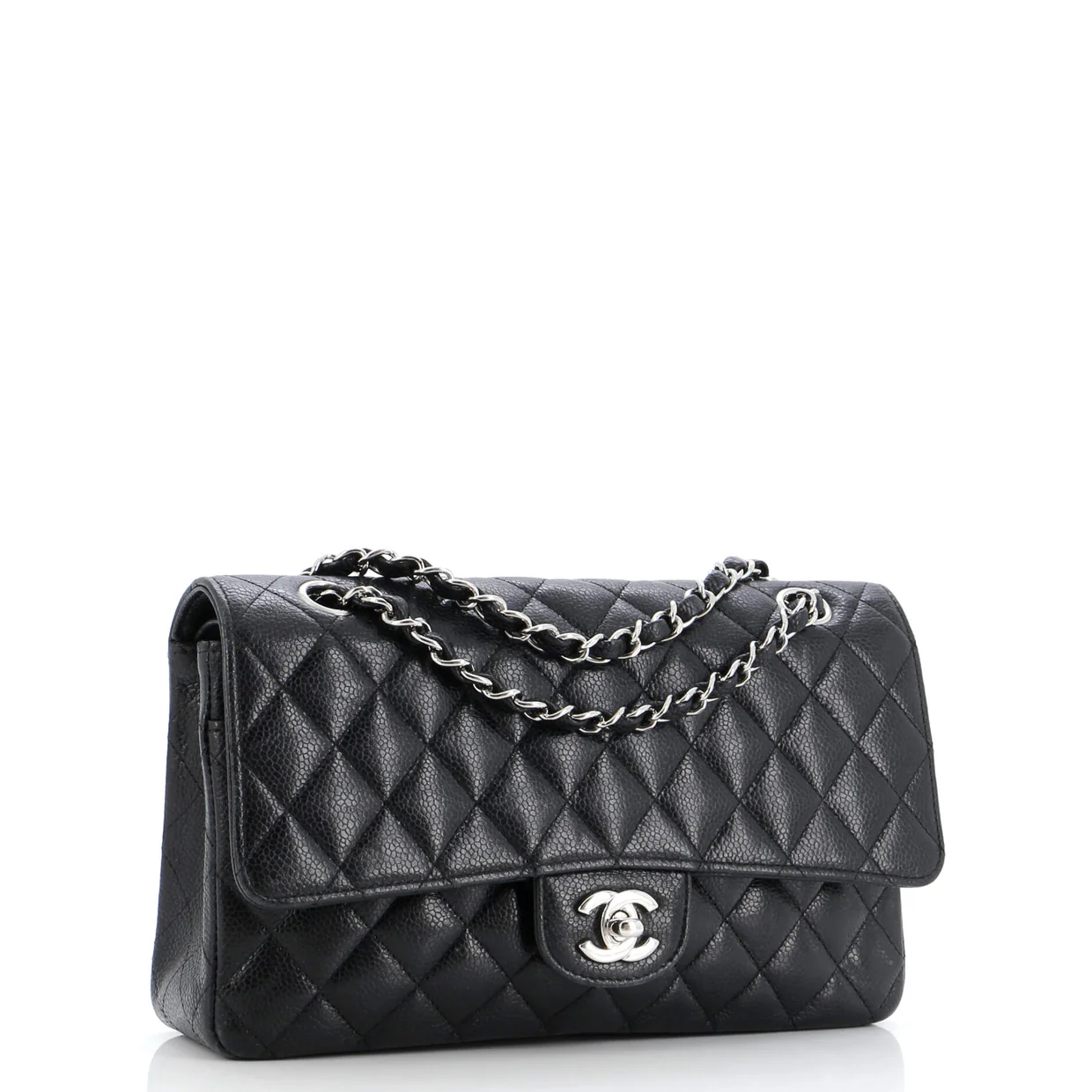 Classic Double Flap Bag Quilted Caviar Medium - Deep Luxury