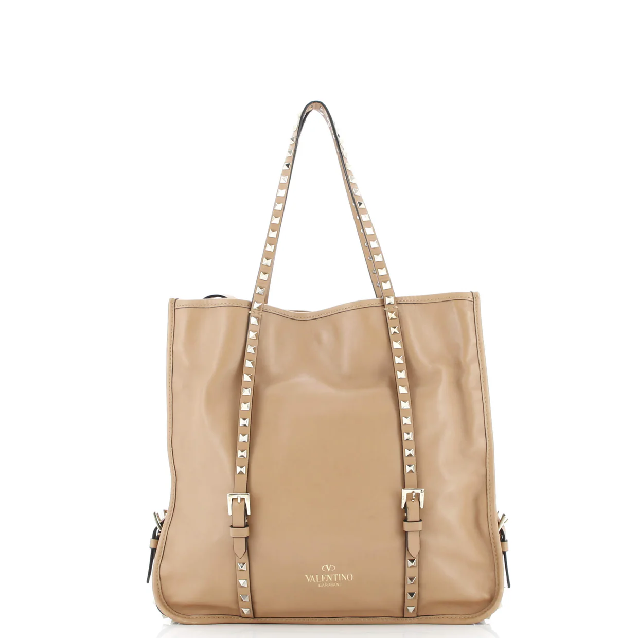 Rockstud Belted Tote Soft Leather Medium - Deep Luxury