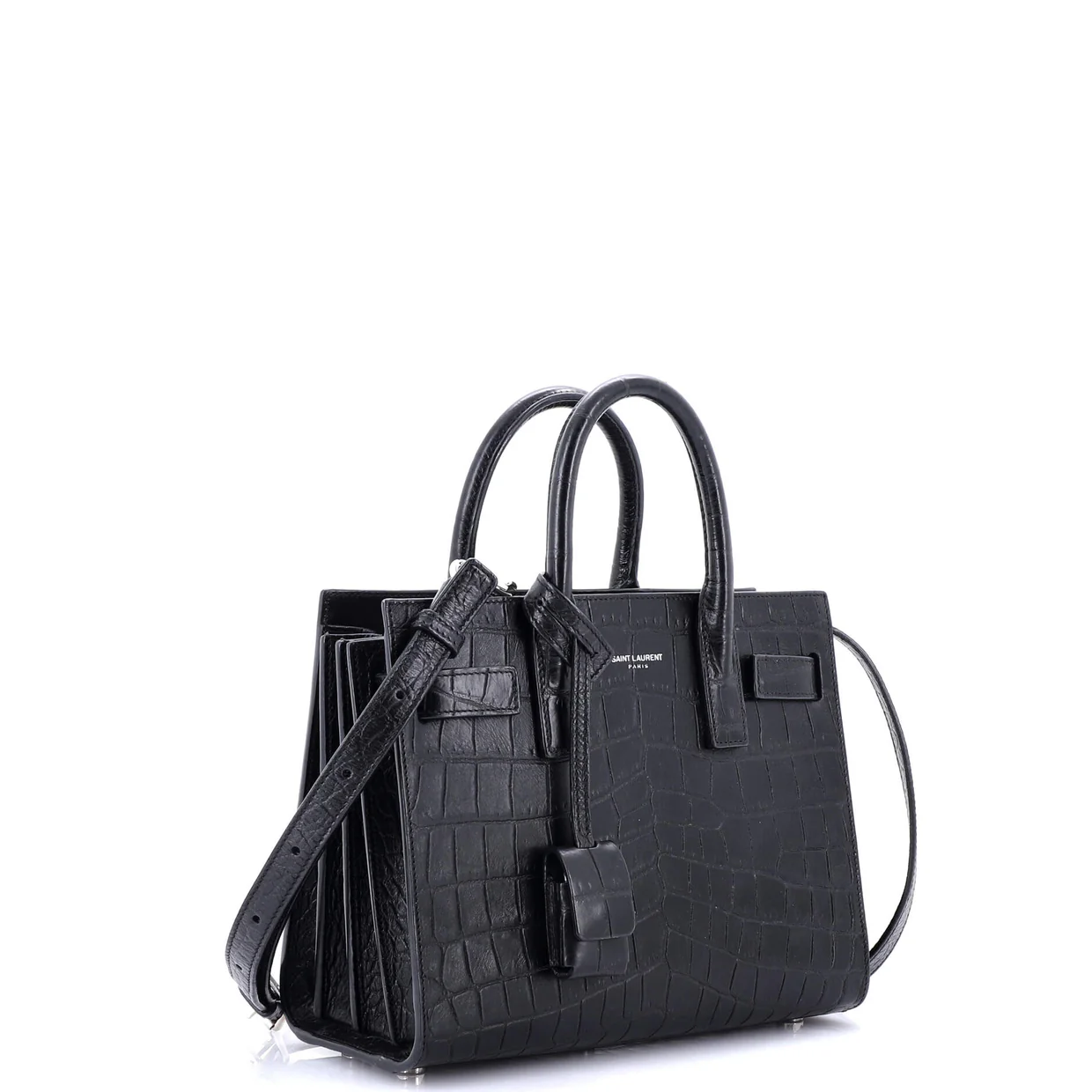 Sac de Jour NM Bag Crocodile Embossed Leather Nano - Deep Luxury