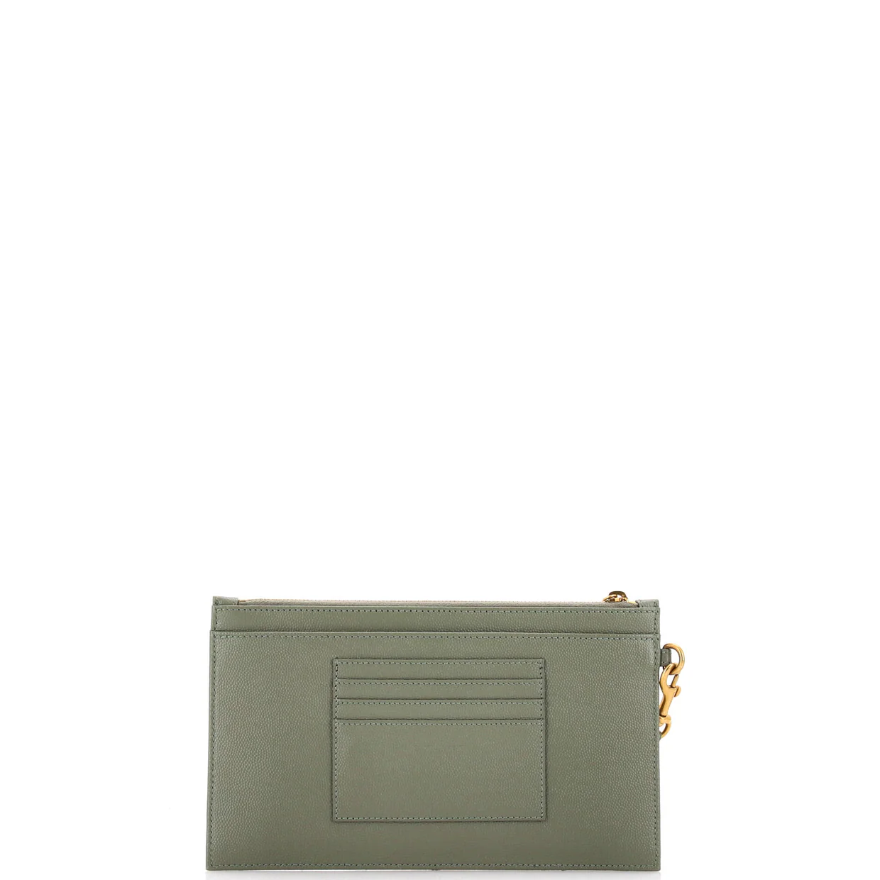 Classic Monogram Zip Bill Pouch Matelasse Chevron Leather Large - Deep Luxury