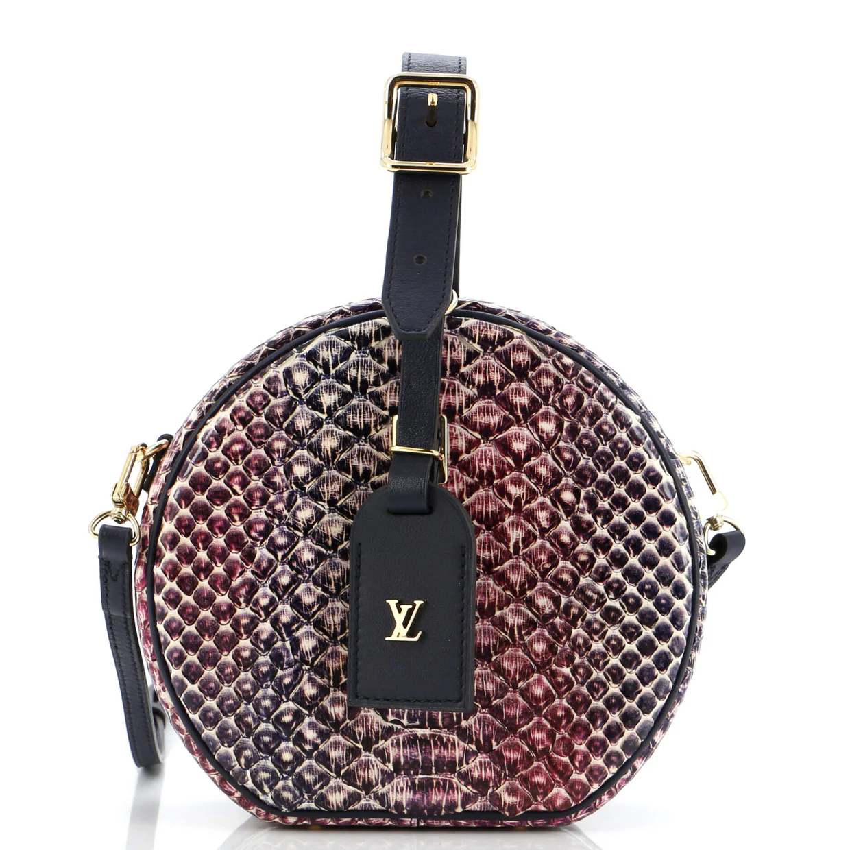 Petite Boite Chapeau Bag Leather and Python - Deep Luxury