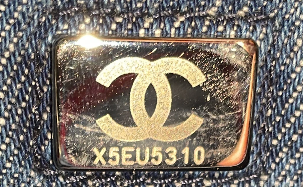 Coco Beach Messenger Bag Quilted Denim Mini - Deep Luxury