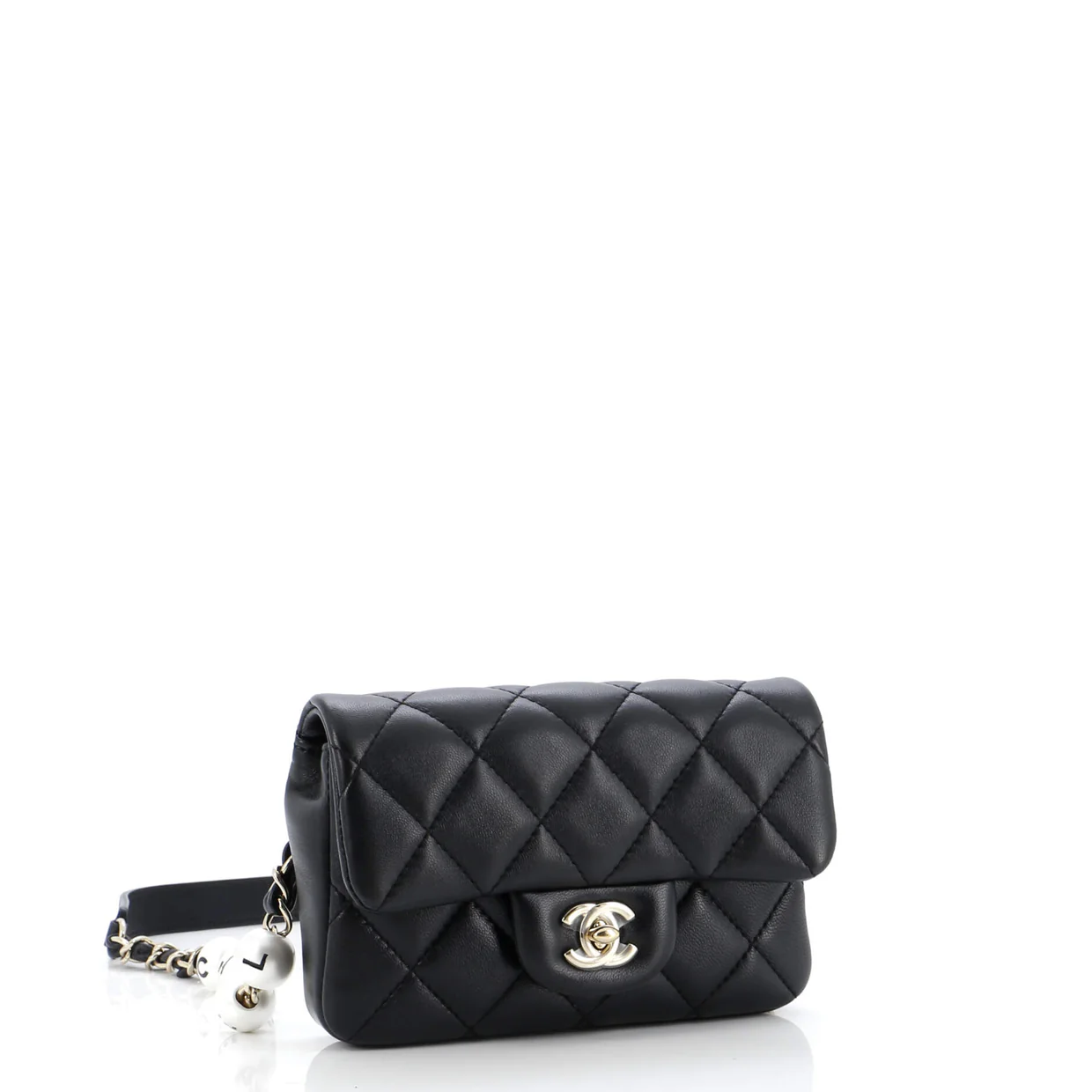 My Precious Pearls Waist Bag Quilted Lambskin Mini - Deep Luxury