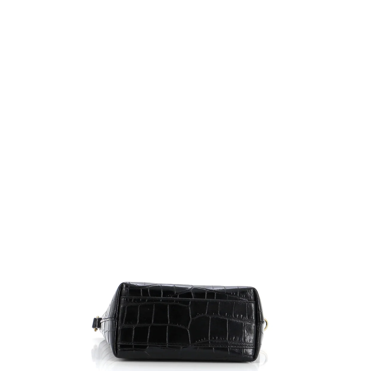 Shopper Tote Crocodile Embossed Leather Mini Toy - Deep Luxury