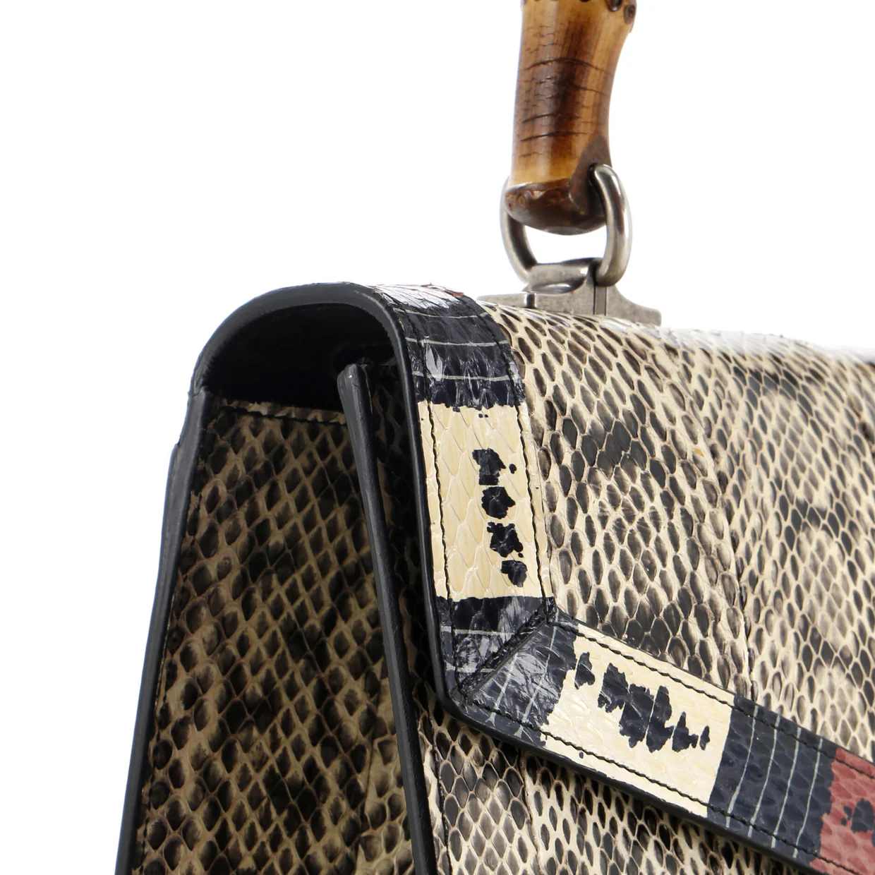 Lilith Top Handle Bag Snakeskin Medium - Deep Luxury