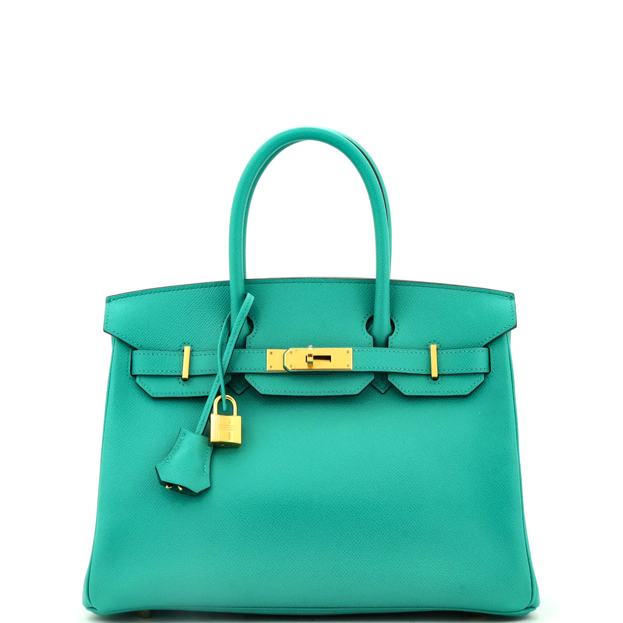 Birkin Handbag Vert Verone Epsom with Gold Hardware 30 - Deep Luxury