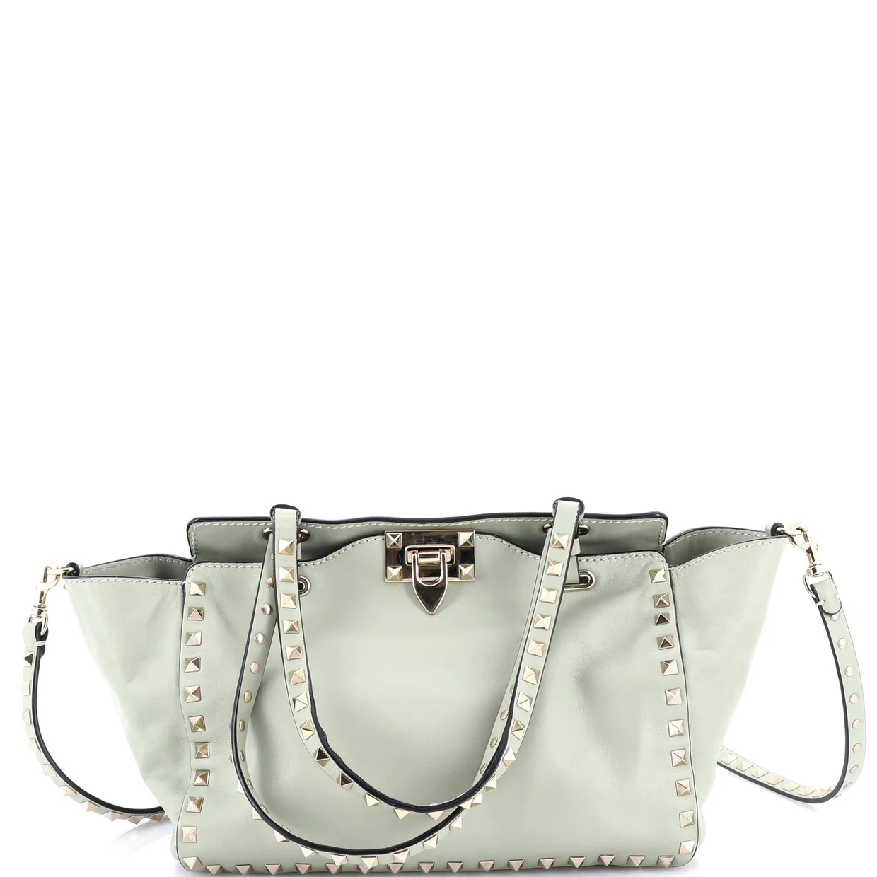 Rockstud Tote Soft Leather Small - Deep Luxury