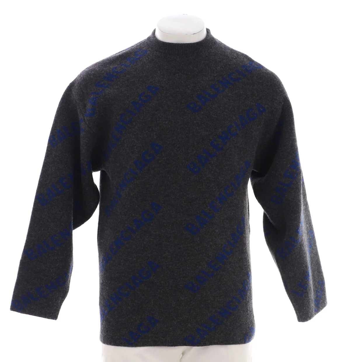 All Over Logo Sweater Wool Blend - Deep Luxury